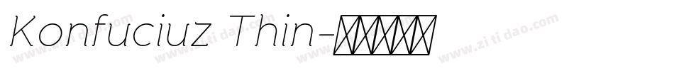 Konfuciuz Thin字体转换